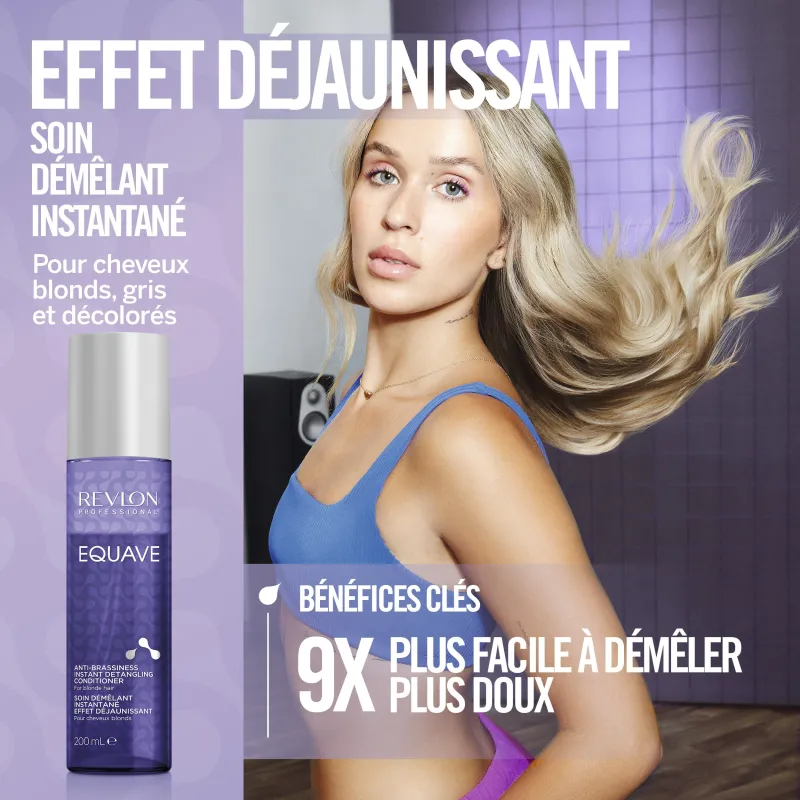 Soin Démêlant Anti-Reflets Jaunes Equave Bi-Phase Revlon 200ml, Mon...