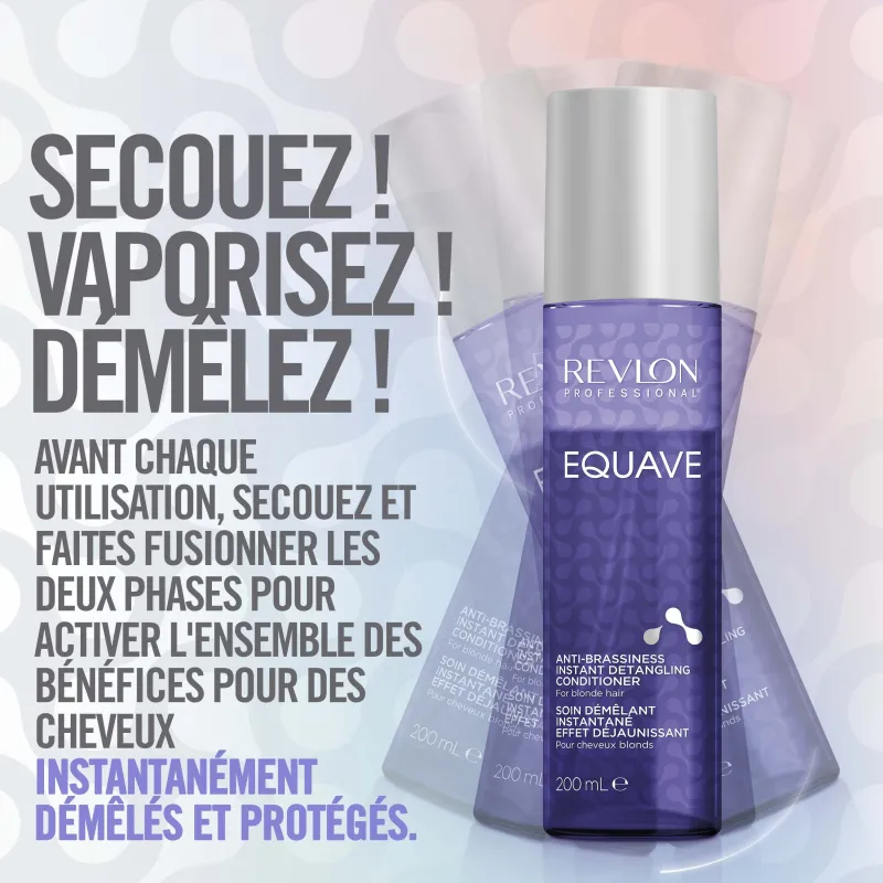Soin Démêlant Anti-Reflets Jaunes Equave Bi-Phase Revlon 200ml, Mon...