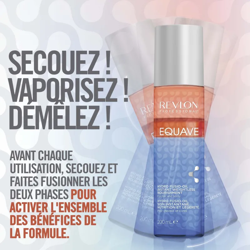 Soin Instantané Hydro Fusio-Oil Equave Tri-Phase Revlon 200ml, Mon ...