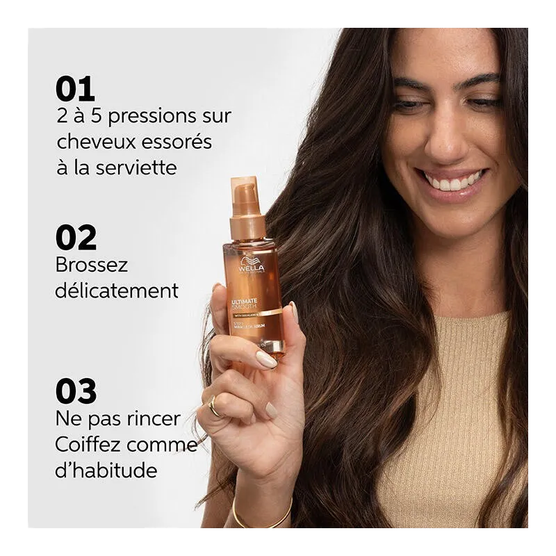 Sérum Huile Miracle ULTIMATE SMOOTH WELLA 30ml, Mon Produit Coiffure