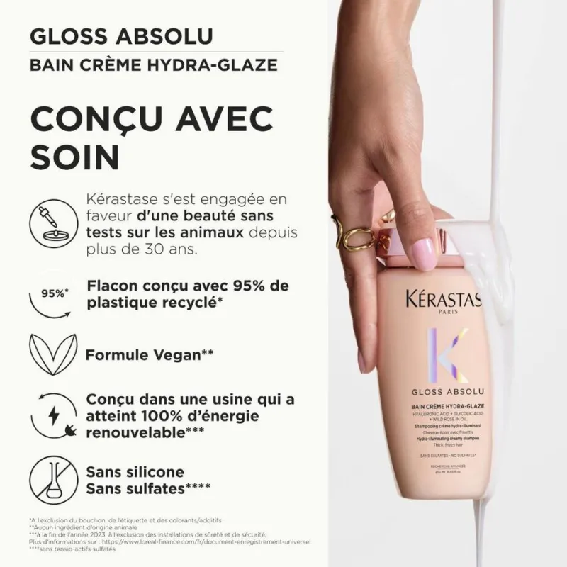 Bain Crème Hydra-Glaze Gloss Absolu Kérastase 250ml, Mon Produit Co...