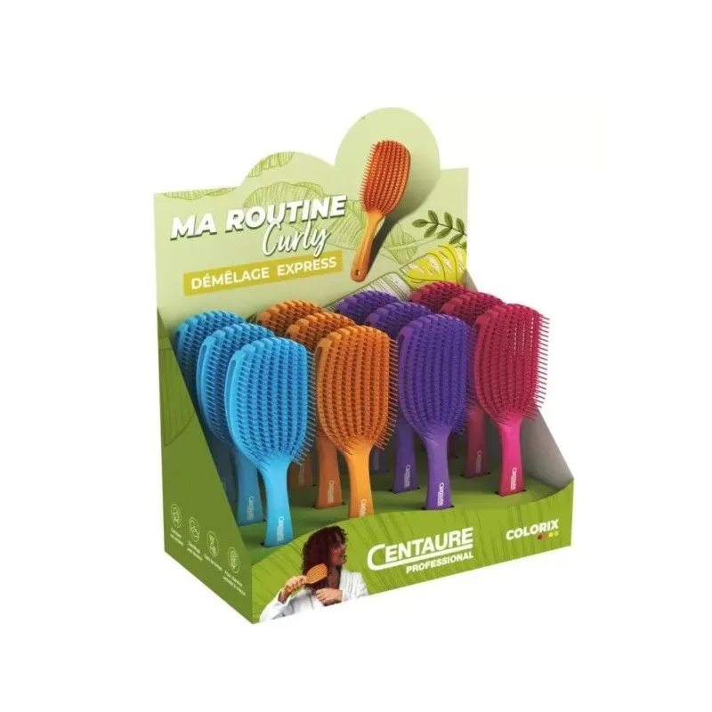 Brosse Démêlante Antistatique Orange Colorix Curly Centaure, Mon Pr...