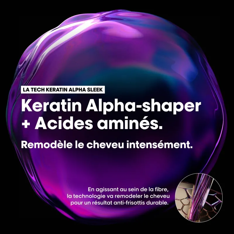 Shampooing Disciplinant Recharge Keratin Alpha Sleek Série Expert L...