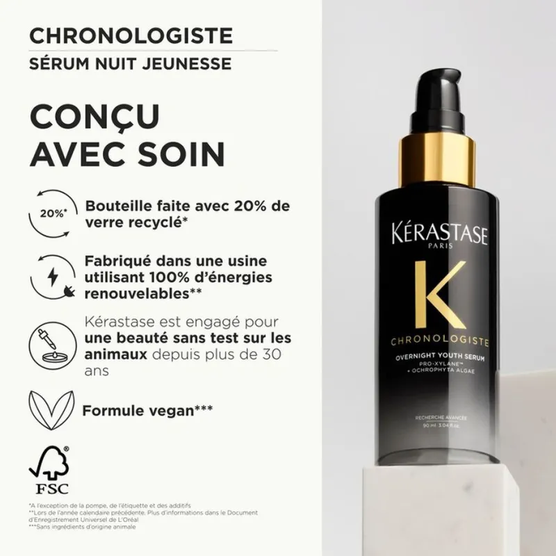 Sérum Nuit Jeunesse Chronologiste Kérastase 90ml, Mon Produit Coiffure